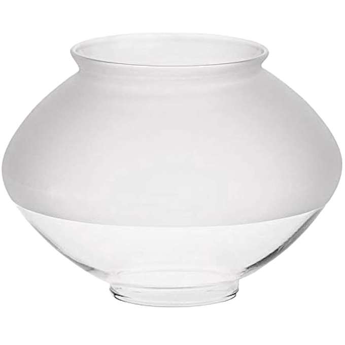 Clear Pyrex replacement globe designed for gas lights, featuring a rounded shape with wider middle and narrow opening, ideal for Lamps & Lighting, Gas Lights, and Best Sellers collections.