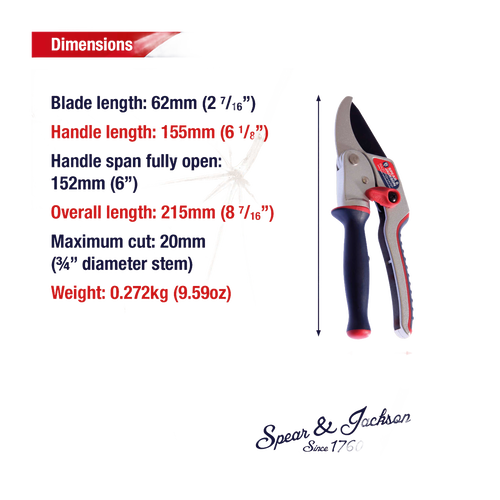 Ratchet anvil pruners with cushioned ergonomic twist handle and sharp steel blade designed for cutting woody stems effortlessly, featured in Farm, Garden & Tool, Garden Accessories, Lawncare, and Best Sellers collections.