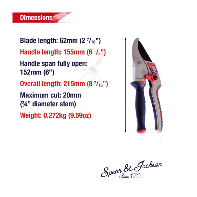 Ratchet anvil pruners with cushioned ergonomic twist handle and sharp steel blade designed for cutting woody stems effortlessly, featured in Farm, Garden & Tool, Garden Accessories, Lawncare, and Best Sellers collections.