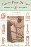 Cover of a vintage style how-to book featuring a sepia photo of a man working with farm tools, surrounded by red illustrations of traditional farm devices, showcased in Toys, Books & Games, Farm and Livestock Books, and Home and Garden How-To Books collections.