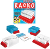 Set of blue and white numbered cards arranged in red plastic racks, designed for 2-4 players ages 8 and up, perfect for family game night in Toys, Books & Games and Table and Board Games collections.