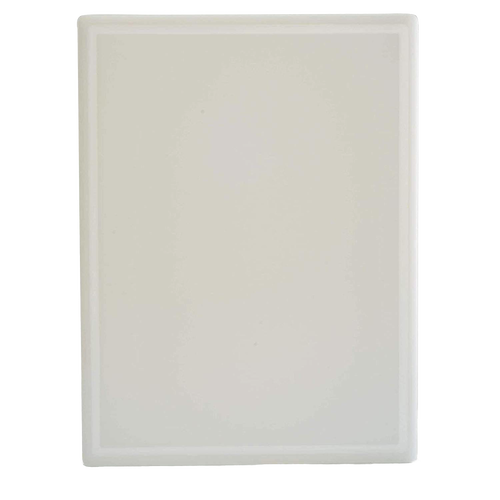 Large, sturdy polyethylene cutting board with grooved edges to contain messes, handcrafted for durability and easy food prep, featured in Kitchen & Food and Food Prep collections.