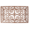 Handcrafted cast iron rectangular doormat featuring an intricate Victorian scroll design, perfect for adding timeless elegance to entryways in Home & Decor and Best Sellers collections.