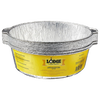 Stack of recyclable heavy gauge aluminum foil liners for 12-inch camp Dutch ovens with yellow Lodge label, ideal for cast iron cookware and included in Kitchen & Food, Cookware, Cast Iron, and Best Sellers collections.