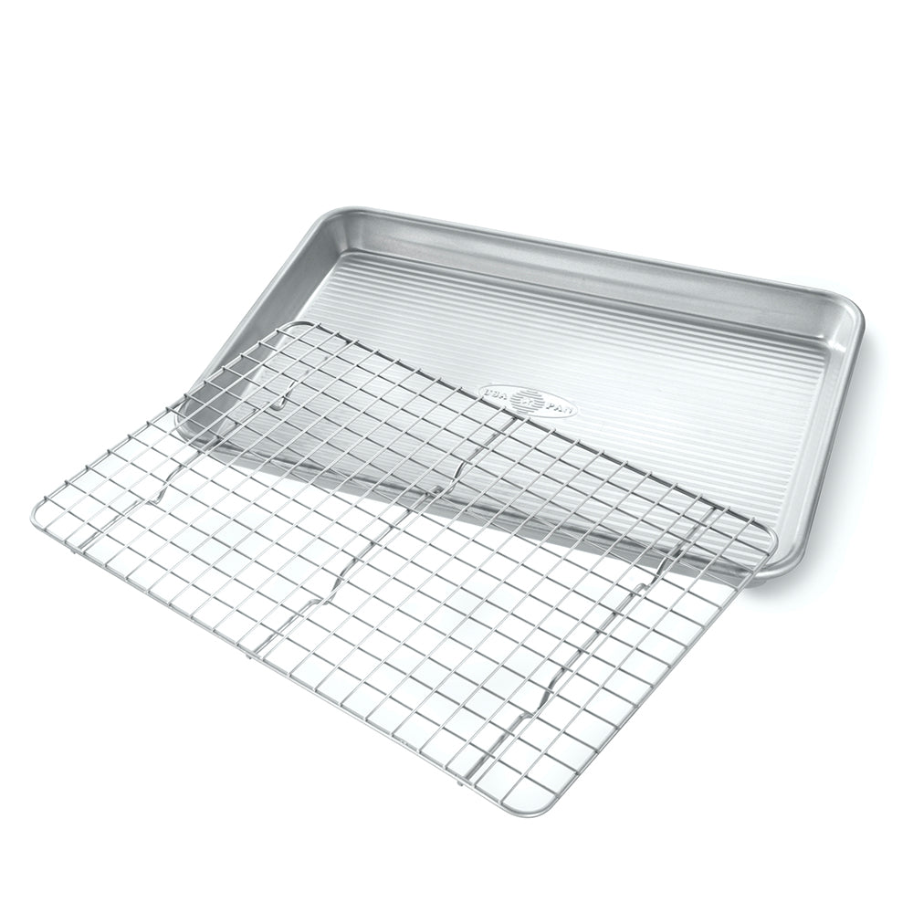 Quarter Sheet Pan with Non-Stick Baking Rack