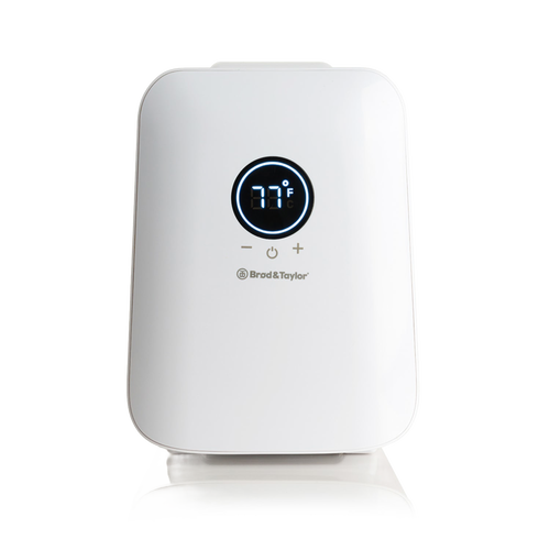 Compact white fermentation temperature controller with digital display showing 77 degrees Fahrenheit, designed for precise sourdough starter care, ideal for kitchen and baking supplies collections.