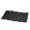 Heavy-duty black doormat woven from recycled tire strips in a traditional herringbone pattern, handcrafted for long-lasting use in Home & Decor, Household Helpers, Best Sellers, and Promo Eligible collections.