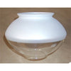 Replacement glass globe with clear bottom and frosted top for gas lights, designed for lamps and lighting, featured in Best Sellers, Gas Lights, and Promo Eligible collections.