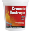 White plastic container with a red label reading "Creosote Destroyer" featuring flame graphics and a brick chimney illustration, suitable for Stoves, Hearth Accessories, Best Sellers, Promo Eligible, and All Stoves & Appliances collections.