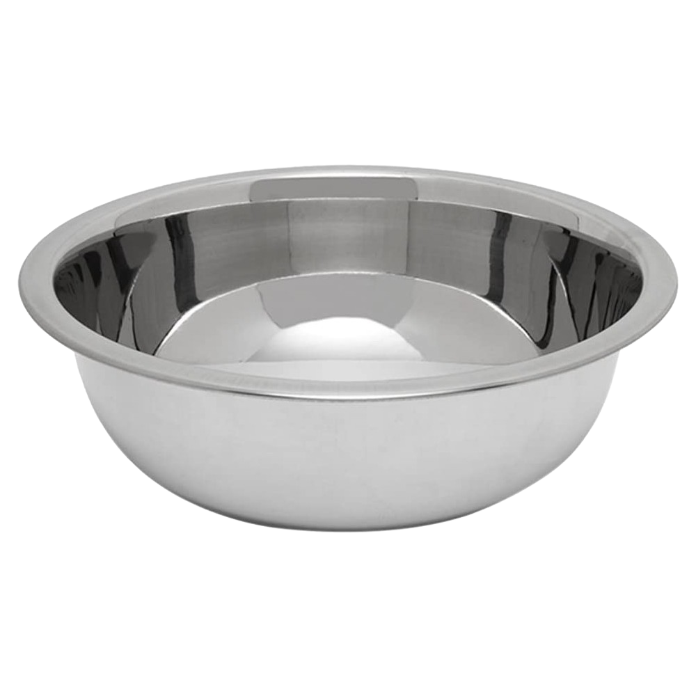 Large heavy-duty stainless steel bowl with polished finish, durable and unbreakable, perfect for Kitchen & Food, Storage and Serving, Best Sellers, Promo Eligible collections.