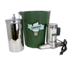 Green insulated fiberglass tub and stainless steel electric motor freezer components for homemade ice cream, featured in Kitchen & Food, Specialty Equipment, Making Ice Cream, Best Sellers, Promo Eligible collections.