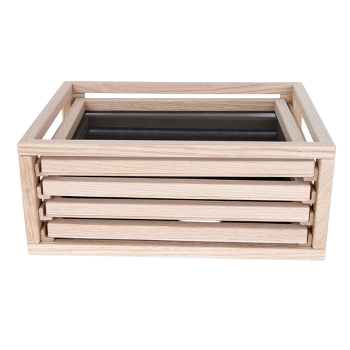 Handcrafted solid oak drying rack with fiberglass screens, designed for food preservation and drying, made in USA, featured in Kitchen & Food and Best Sellers collections.