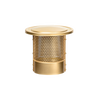 Brass-colored heatshield with perforated sides and smooth dome top, designed to protect lamp mantles and reduce heat, ideal for Lamps & Lighting and Parts and Accessories collections.