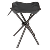 Compact three-legged folding camping stool with durable dark fabric seat and sturdy metal legs, ideal for outdoor activities, featured in Farm, Garden & Tool, Camping, Best Sellers, Promo Eligible, and Sale collections.