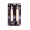Pair of battery-operated taper window candles with realistic amber flickering flame effect, slim base for windowsills, part of Home & Decor, Lamps & Lighting, Holiday Decor, and Best Sellers collections.