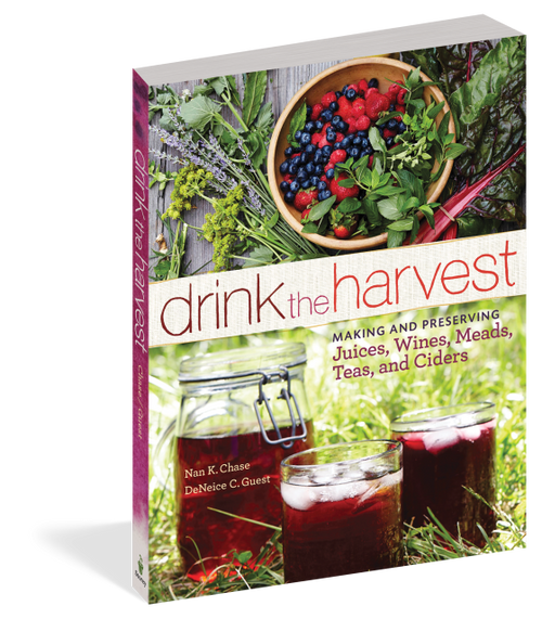Book cover showing fresh garden herbs and mixed berries in a wooden bowl above jars and glasses of homemade red beverages, perfect for Toys, Books & Games, Canning and Preserving Books, and Home and Garden How-To Books collections.