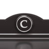 Handcrafted black and silver wall mount mailbox featuring a raised letter C monogram, enhancing curb appeal with elegant personalization, part of USA Made and Home & Decor collections.