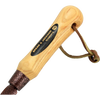 Handcrafted Spear & Jackson weeding tool with smooth natural wood handle featuring a leather loop and hammer-finished powder-coated metal head, ideal for Farm, Garden & Tool and Lawncare collections.