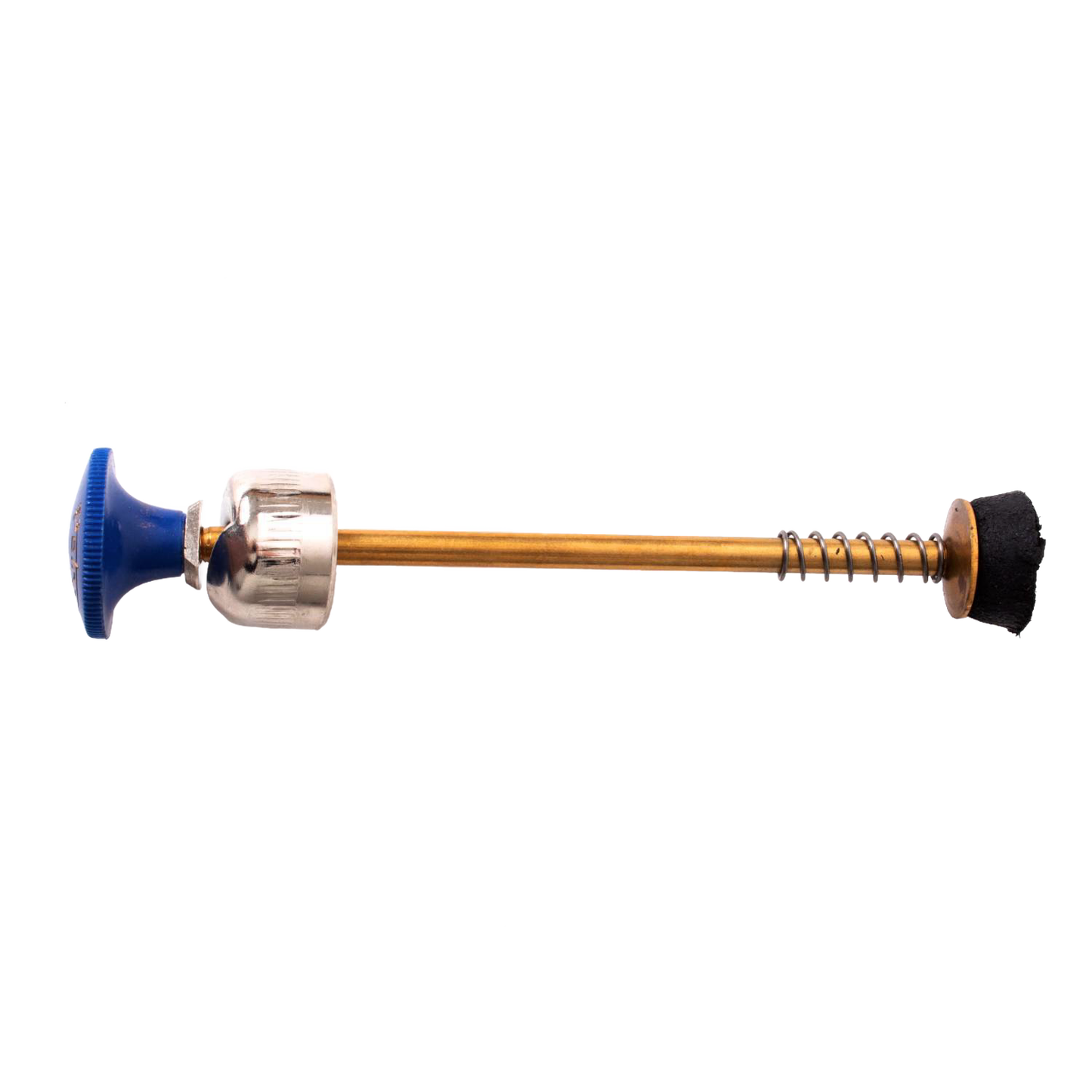 Replacement pump part with a brass shaft, blue plastic knob, and spring mechanism designed for lamps, featured in Lamps & Lighting, Parts and Accessories, and Best Sellers collections.