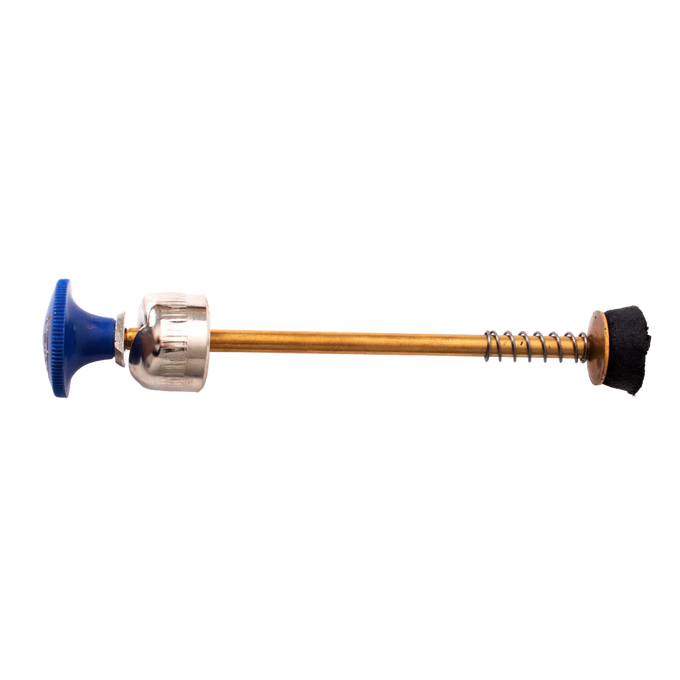 Replacement pump part with a brass shaft, blue plastic knob, and spring mechanism designed for lamps, featured in Lamps & Lighting, Parts and Accessories, and Best Sellers collections.