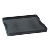 Large pre-seasoned cast iron cooking surface with raised edges and integrated handles, designed for versatile use as grill or griddle, ideal for cooking, camping, and cookware collections.