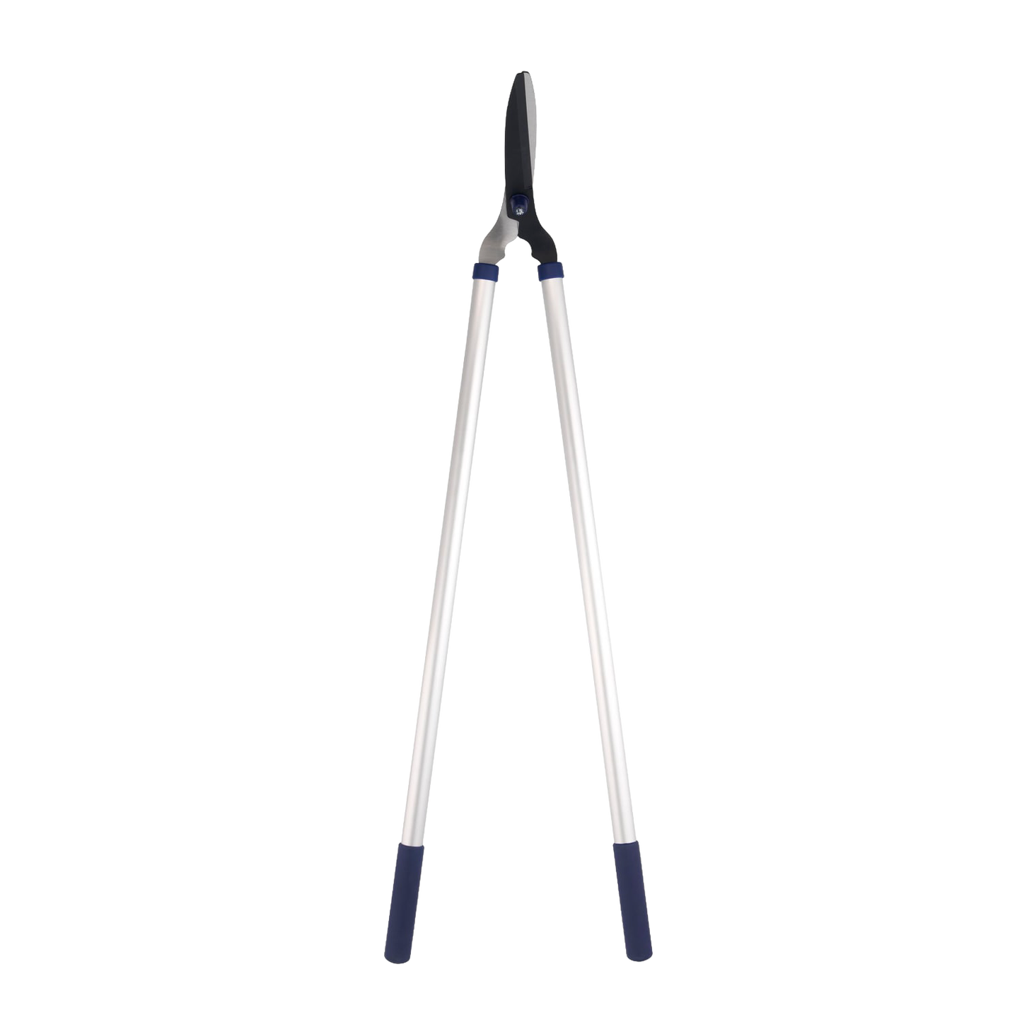 Long-handled lawn shears featuring 9-inch hardened carbon steel blades with rust-resistant coating, designed for comfortable garden and lawncare tasks, ideal for farm and garden use.