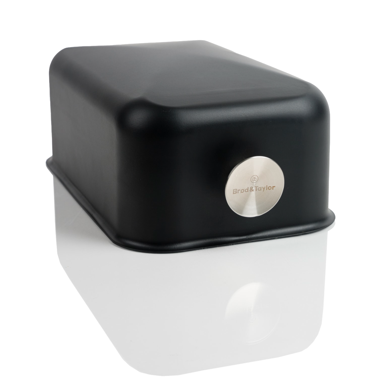 Lightweight black baking shell with smooth rounded edges and a silver logo medallion, designed for crusty bread baking on any flat surface, featured in Kitchen & Food and Baking Supplies collections.