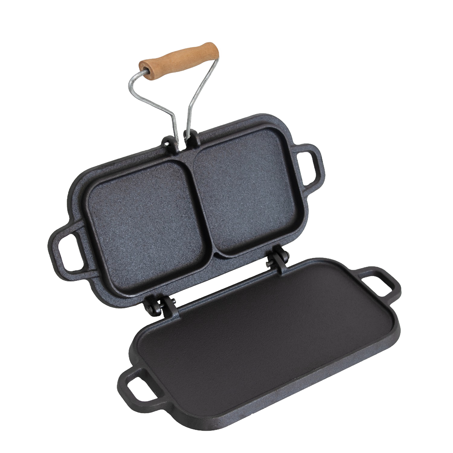 Lehman's Kitchen Compact Cast Iron Flip Griddle & Sandwich Press