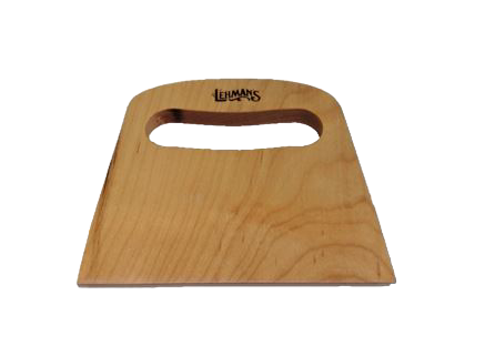Handcrafted solid American Hard Maple wooden dough cutter with ergonomic handle, ideal for Kitchen & Food, Bread Making Supplies, Holiday Hosting, and USA Made collections.