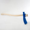 Handcrafted foot adze with a smooth wooden handle and a blue German-steel blade, designed for restoration work, featured in Farm, Garden & Tool, Farm Tools, and Best Sellers collections.