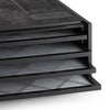 Black electric food dryer with four stackable mesh trays and sturdy polycarbonate frame, ideal for food preservation in Kitchen & Food, Drying, USA Made, and Best Sellers collections.
