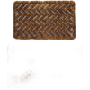 Rectangular bootscraper rug made with natural coconut fibers woven in a herringbone pattern, durable for removing dirt from footwear, part of Home & Decor and Best Sellers collections.