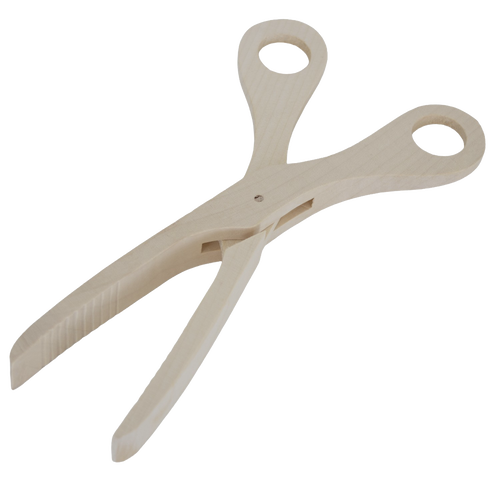 German-Made Maple Scissor Tongs