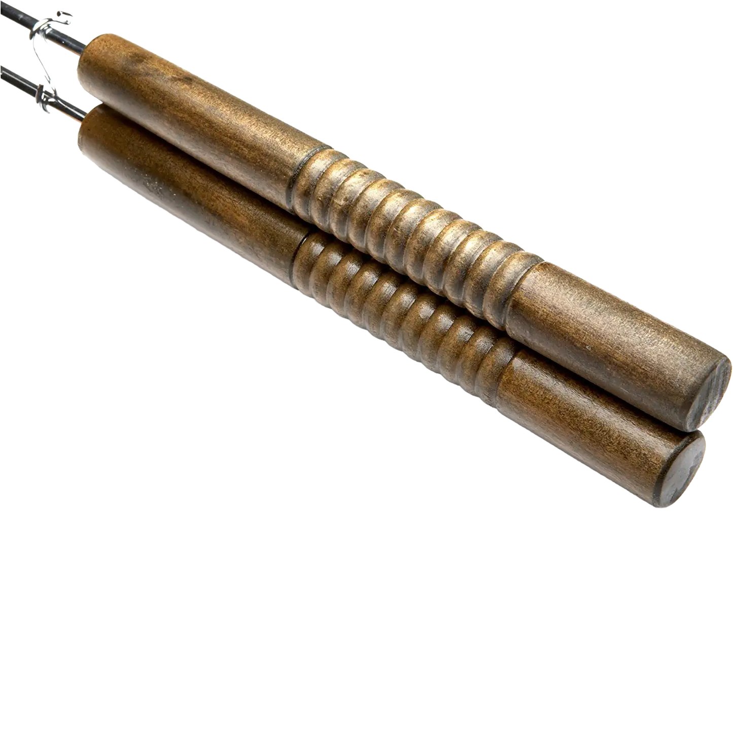 Wooden grips on a metal handle for a cast iron square pie iron, designed for comfortable camping use, featured in Farm, Garden & Tool, Camping, Best Sellers, and Promo Eligible collections.