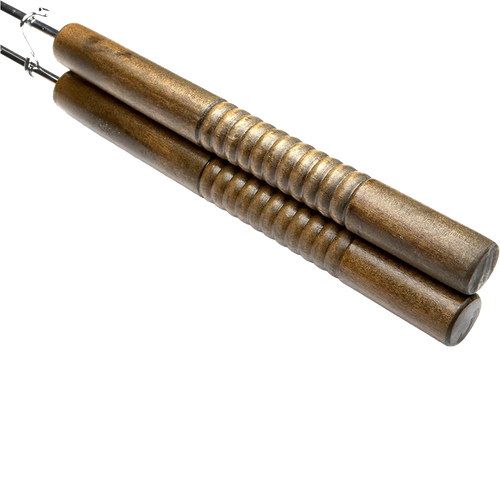 Wooden grips on a metal handle for a cast iron square pie iron, designed for comfortable camping use, featured in Farm, Garden & Tool, Camping, Best Sellers, and Promo Eligible collections.