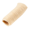 Natural beige processed collagen sausage casings rolled into a bundle, ideal for homemade sausage making, featured in Kitchen & Food, Specialty Equipment, and Butchering Supplies collections.