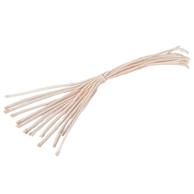 Bundle of braided cotton round wicks made in USA for olive oil lamps, ideal for Lamps & Lighting, Oil Lamps, Olive Oil Lamps, Parts and Accessories, Wicks and Mantles collections.