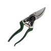 Heavy-duty left-handed bypass pruners with razor-sharp notched blade and ergonomic green handles, crafted for precision pruning in Farm, Garden & Tool, Garden Accessories, and Lawncare collections.