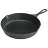 Black pre-seasoned cast iron skillet with a classic design and a sturdy handle, known for superior heat retention and durability in Kitchen & Food, Cookware, Cast Iron, Best Sellers, and Promo Eligible collections.