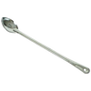 Extra long stainless steel spoon with polished finish and hole for hanging, designed for deep stirring and serving in Kitchen & Food, Specialty Equipment, and Best Sellers collections.