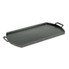 Lightweight cast iron double burner griddle with integrated handles and a triple-seasoned nonstick surface, handcrafted in the USA for Kitchen & Food, Cookware, and Cast Iron collections.