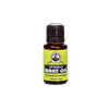 Small amber glass bottle of all-natural wart oil with a bright green label featuring cinnamon, clove, and oregano oils, handcrafted and made in USA for health remedies.