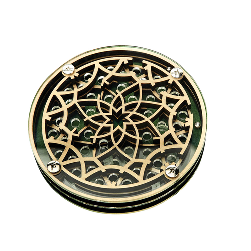 Handcrafted wooden double-layer maze puzzle with intricate flower petal design, challenging spatial reasoning and logic, part of best-selling children’s puzzles and games collections.