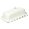 Classic white porcelain butter dish with a knob, handcrafted and suitable for everyday use, featured in Kitchen & Food, Specialty Equipment, Making Butter, Storage and Serving, Best Sellers, and Promo Eligible collections.
