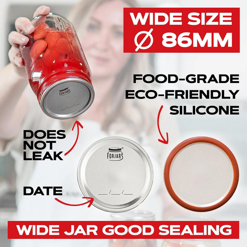FORJARS Canning Lids for Regular or Wide Mouth Jars