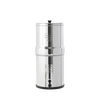 Polished stainless steel water filtration system with black purification elements, compact and versatile for home use, featured in Farm, Garden & Tool and Appliances collections.