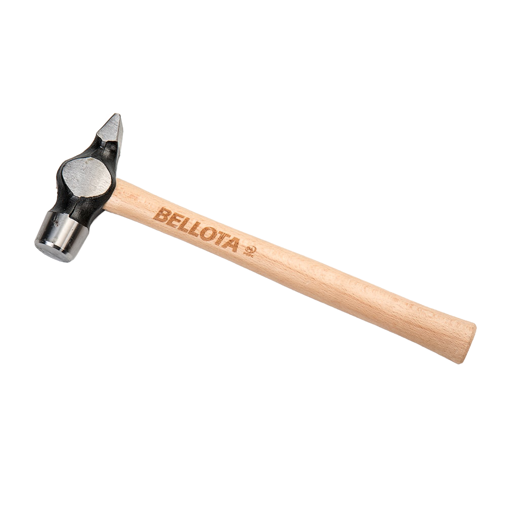 Quality steel hammer with a rounded and pointed head on a smooth wooden handle, handcrafted for durability in farm tools, hand tools, and best seller collections.