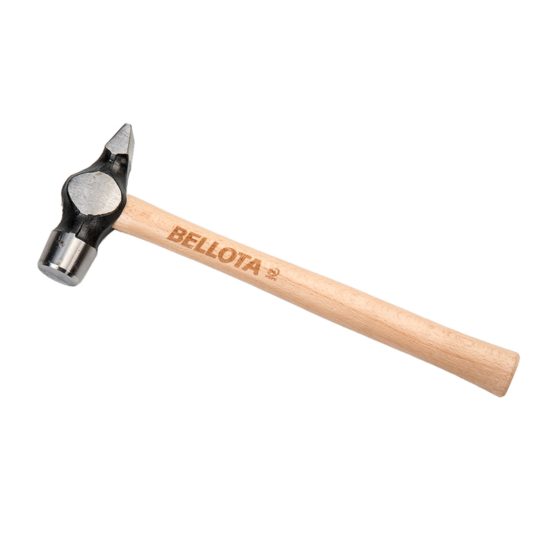 Quality steel hammer with a rounded and pointed head on a smooth wooden handle, handcrafted for durability in farm tools, hand tools, and best seller collections.