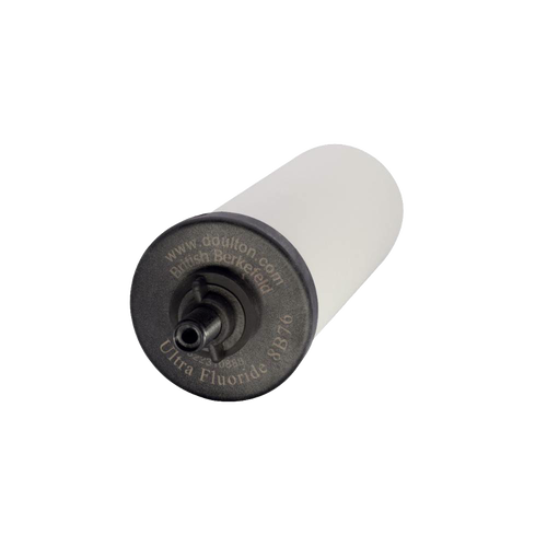 Handcrafted Ultra Fluoride ceramic water filter element with black plastic top, designed for gravity filtration in Farm, Garden & Tool, Appliances, and Emergency Supplies collections.