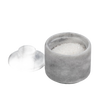 Handcrafted solid marble salt cellar with lid, filled with coarse salt, designed for Kitchen & Food, Storage and Serving, Best Sellers, Promo Eligible, and Sale collections.